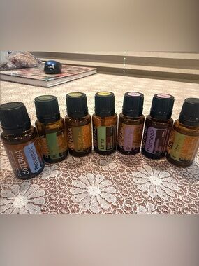 Lot of 7  Assorted Doterra Essential Oil Bottles 15 mL